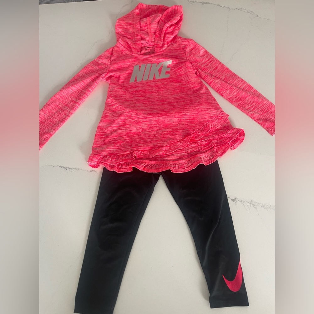 Nike girls dri-fit shirt and pants combo.
